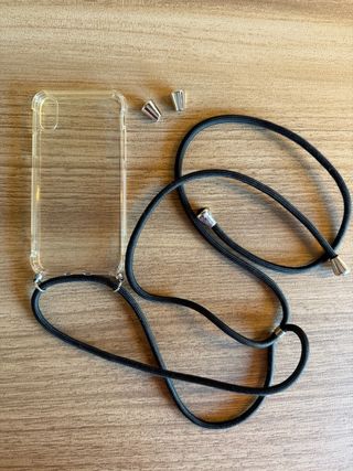 Funda iPhone X/XS Transparente + Cordón