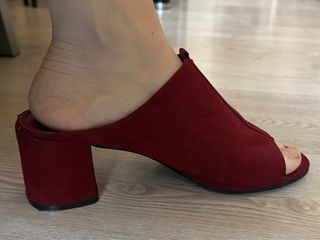 Tacones Zara Rojo burdeos
