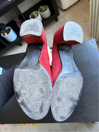 Tacones Zara Rojo burdeos