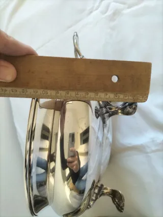 Vajilla antigua plata sopera fuente servir alpaca