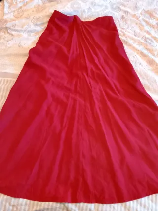 Falda larga roja Mango Talla S