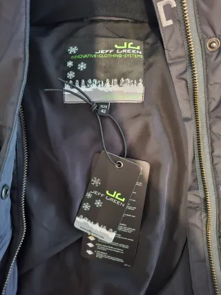 Abrigo Jeff Green plumífero largo gris