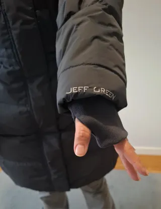 Abrigo Jeff Green plumífero largo gris