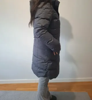 Abrigo Jeff Green plumífero largo gris