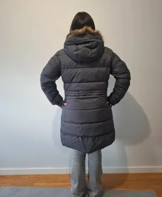 Abrigo Jeff Green plumífero largo gris