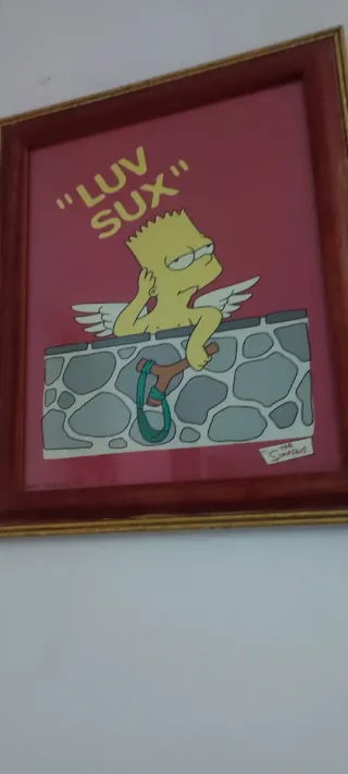Cuadro Bart Simpson Luv Sux