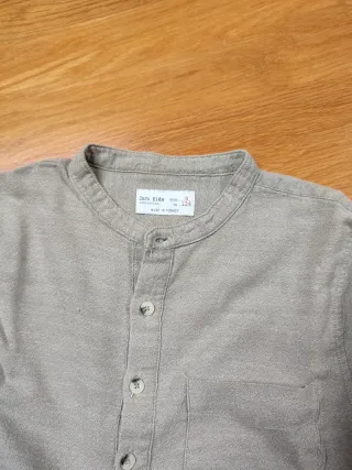 Camisa Zara niño verde caqui
