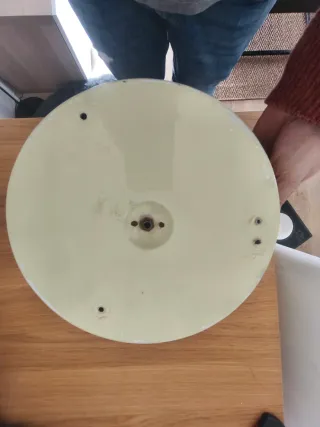 Lámpara de techo antigua cristal y metal