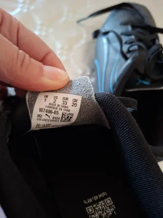 Botas de fútbol Puma niño negras