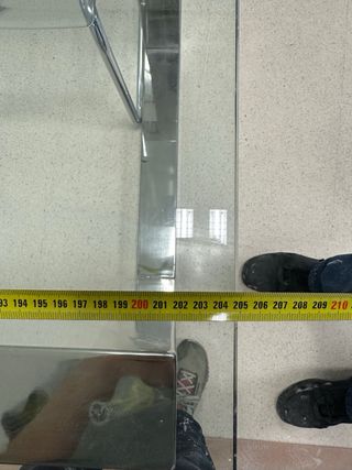 Mesa Comedor/ reuniones cristal y Acero inoxidable