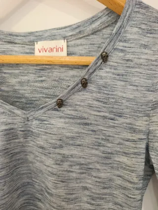 Camiseta manga larga calavera pedrería