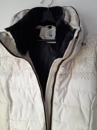 Cazadora FLY blanca y dorada