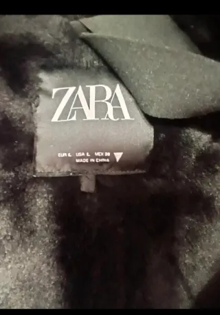 Cazadora larga mujer negra Zara