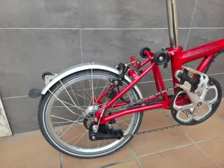 Bicicleta Plegable Brompton Roja