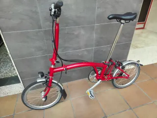 Bicicleta Plegable Brompton Roja