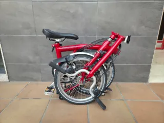 Bicicleta Plegable Brompton Roja