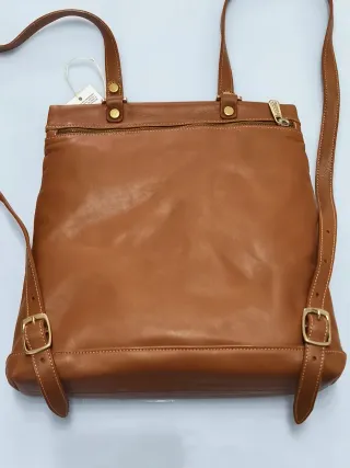 Mochila Piel Camel Ruano