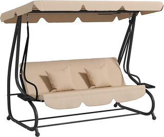 Dondolo da Giardino 3 Posti Convertibile in Letto