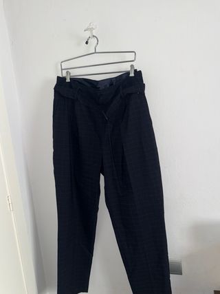 Pantalón Roberto Torretta cuadros negro/gris