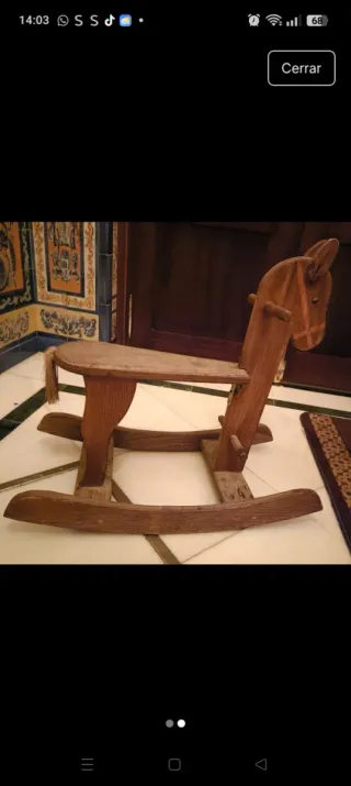 Caballito de madera para niños