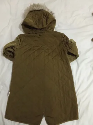 Abrigo verde dos en una con capucha