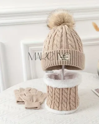Conjunto Invierno: Gorro, Bufanda y Guantes