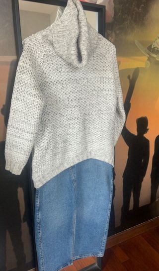 Falda denim midi Zara