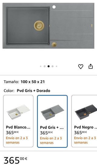 Fregadero de granito Quadron EVAN 146