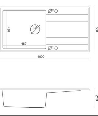Fregadero de granito Quadron EVAN 146