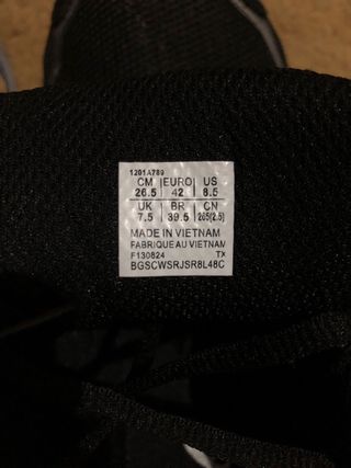 Scarpe Asics Uomo Taglia 42 Nere/Grigie