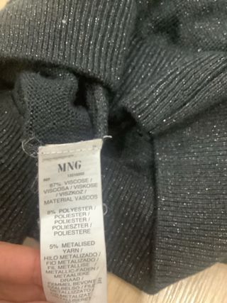 Jersey Mango Negro Brillos Talla M