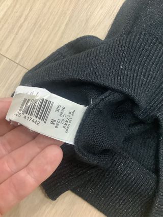 Jersey Mango Negro Brillos Talla M