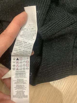 Jersey Mango Negro Brillos Talla M