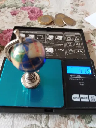 Mini mappamondo argento 800