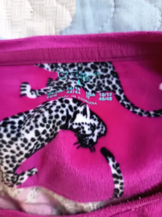 Pijama de leopardo rosa da hasta talla 46