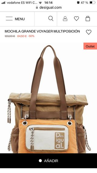 Mochila Desigual Voyager Grande Verde Oliva