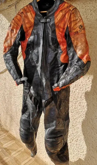 Mono Moto Bieffe Racing Vintage T. 50 Cuero