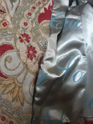 Chaqueta LAGA Beige y Rojo Estampada