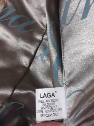 Chaqueta LAGA Beige y Rojo Estampada
