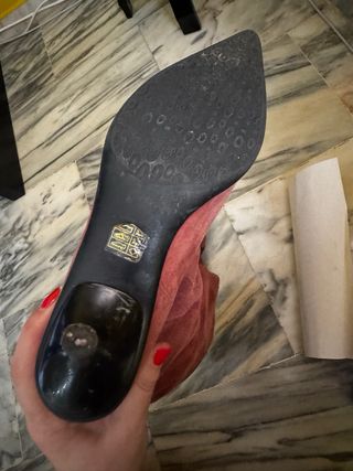 Botas altas de ante rosa