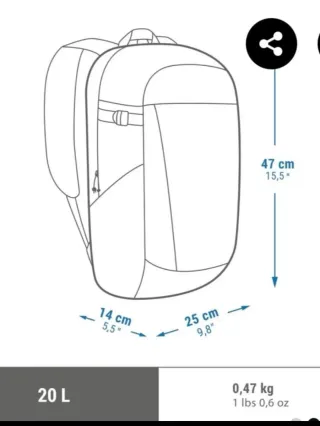 Mochila de montaña Quechua negra