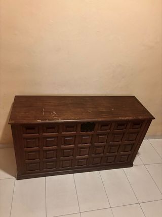 Baúl Castellano Antiguo Madera