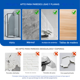 Confezione da 3 Scaffali Adesivi Argentati