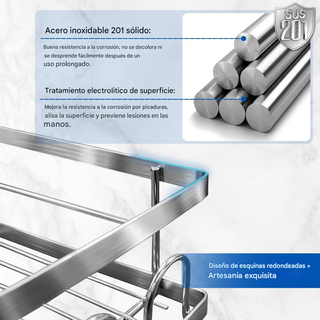 Confezione da 3 Scaffali Adesivi Argentati