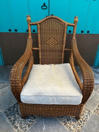 Butaca mimbre XL años 70