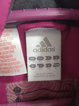 Chaqueta Adidas Mujer Negra y Rosa acolchada