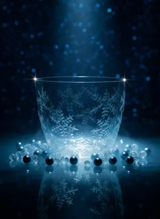 Coppetta Vintage Fiocchi Neve Vetro