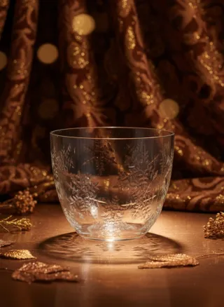 Coppetta Vintage Fiocchi Neve Vetro