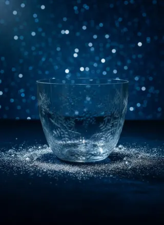 Coppetta Vintage Fiocchi Neve Vetro