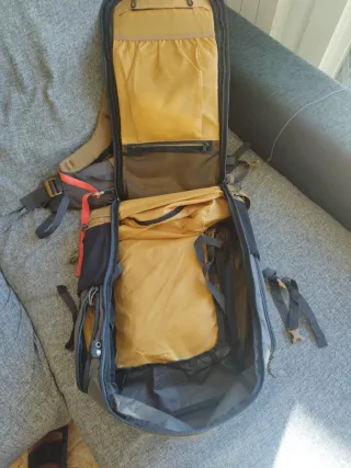 Mochila Forclaz 50L Viaje Beige/Gris